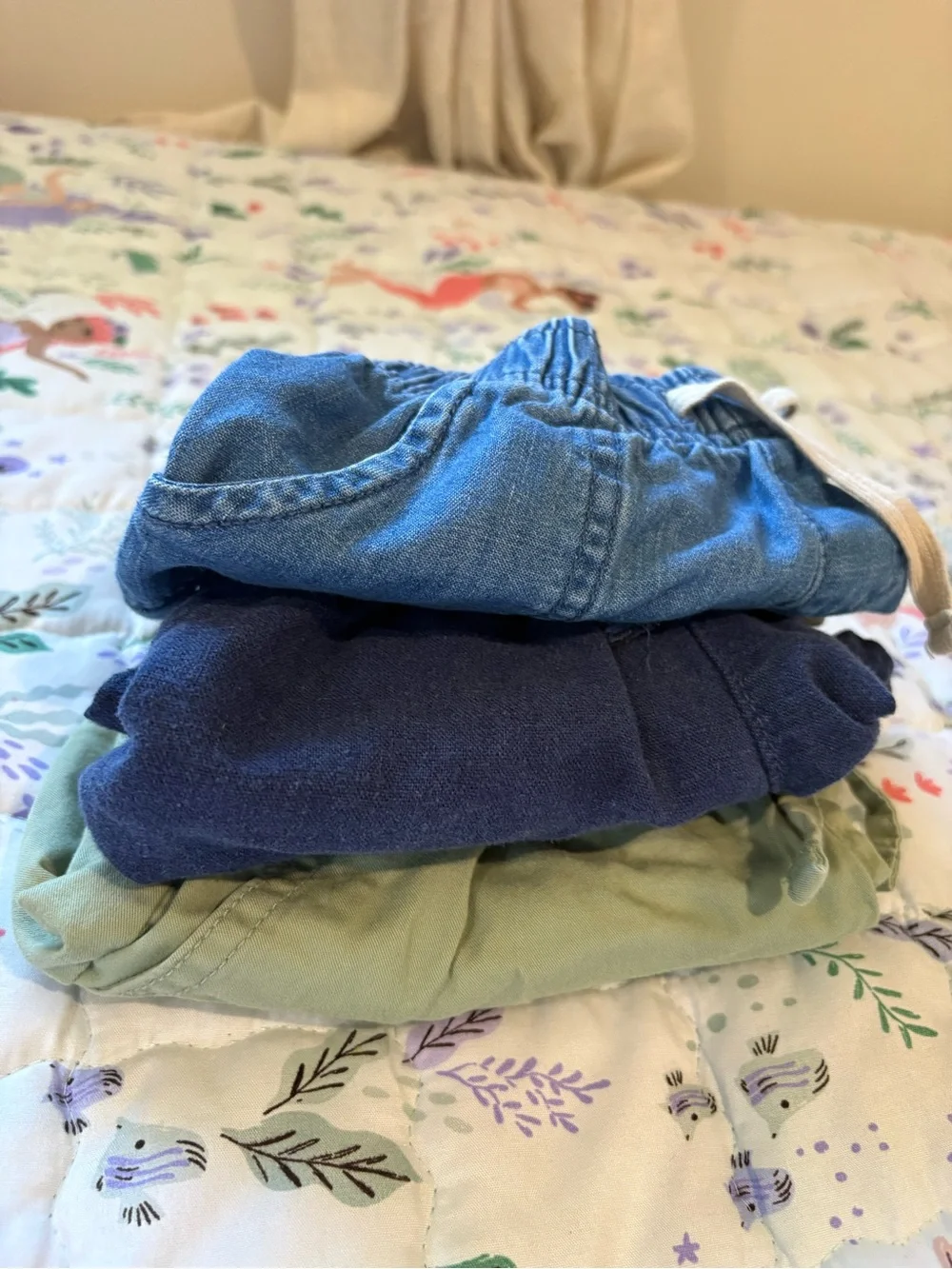 GAP Kids Elastic-Waist Short BUNDLE- Navy, Olive, Denim